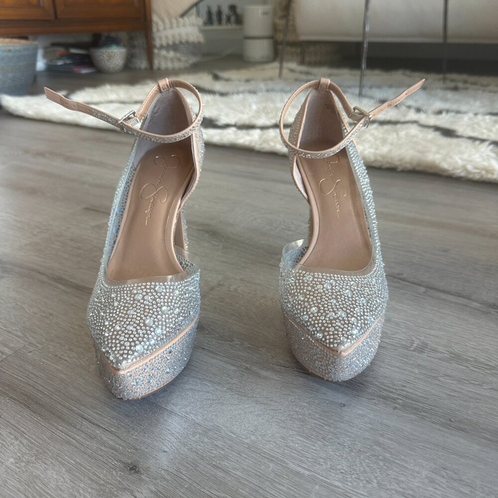 Jessica Simpson Womens Ormanda Embellished Platform Pump